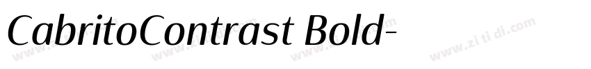 CabritoContrast Bold字体转换